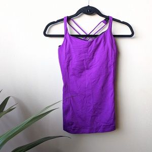 Lululemon Free To Be Purple Strappy Back Tank sz 6